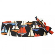 America's Cup Sailboats Cummerbund and Bow Tie Set